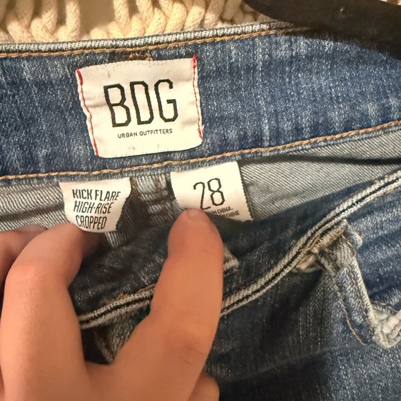 BDG High-Rise Distressed Kick Flare Jeans – Women’s Size 28, Trendy Ripped Denim - Picture 2 of 2